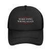 Make Lying Wrong Again Hat Trucker Hats Funny Mesh Baseball Cap Women Men Summer Hiking Travel Outdoor Black view 2