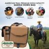 American Trail Horn/Pommel Bag for Western Horse Saddles - Premium - High-Capacity - American-Made Craftsmanship (Teal) view 3