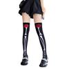 DONCIDAY Rose Skeleton Knee High Socks  Black Day of The Dead Over Knee Leggings Halloween Stockings (US, Alpha, Large, Plus, Regular, Rose-M) view 2