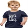 3T Navy Toddler Don't Scare Me I Fart Easily Funny Toddler T-Shirt view 1