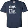 3T Navy Toddler Don't Scare Me I Fart Easily Funny Toddler T-Shirt view 4