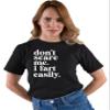 3X-Large Black Mens Don't Scare Me I Fart Easily Funny T-Shirt view 3