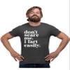 5X-Large Heather Black Mens Don't Scare Me I Fart Easily Funny T-Shirt view 1