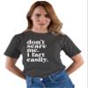 5X-Large Heather Black Mens Don't Scare Me I Fart Easily Funny T-Shirt view 3