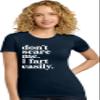 X-Large Navy Blue Women Don't Scare Me I Fart Easily Funny Deluxe Soft T-Shirt view 1