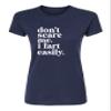 X-Large Navy Blue Women Don't Scare Me I Fart Easily Funny Deluxe Soft T-Shirt view 2