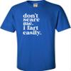 2T Royal Toddler Don't Scare Me I Fart Easily Funny Toddler T-Shirt view 4