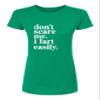 Medium Kelly Green Women Don't Scare Me I Fart Easily Funny Deluxe Soft T-Shirt view 2