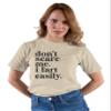 Medium Sand Mens Don't Scare Me I Fart Easily Funny T-Shirt view 3