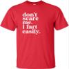 3T Red Toddler Don't Scare Me I Fart Easily Funny Toddler T-Shirt view 4
