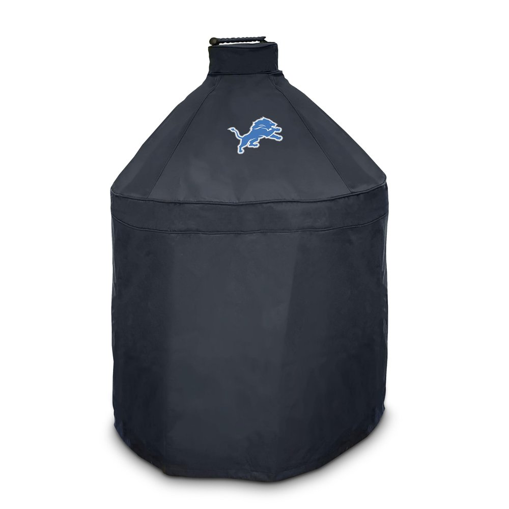 FANMATS 42790 NFL - Detroit Lions - Black KAMADO Style Grill Cover with Primary Logo - 27" x 27" x 40"