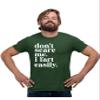 5X-Large Forest Green Mens Don't Scare Me I Fart Easily Funny T-Shirt view 1