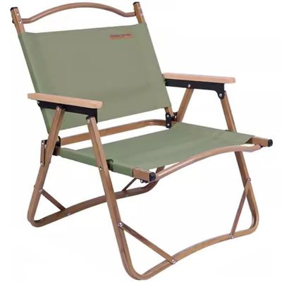 Camping Chair Outdoor Leisure Portable Camp Chair, Park Lightweight Folding Picnic Chair, 2 Seat Height Options, Load-Bearing 120kg/264.6lbs(Green,63 * 43 * 52cm)