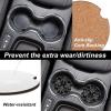 Black Grey Fleur De Lis Flowers Car Coasters for Cup Holders Cork Base Drink Coasters Auto Assecories 1PCS view 3