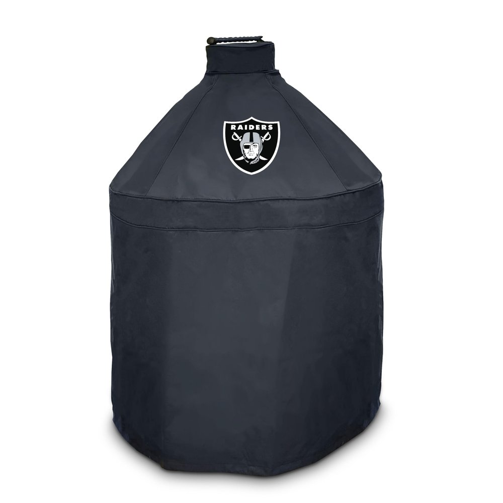 FANMATS 42765 NFL - Las Vegas Raiders - Black KAMADO Style Grill Cover with Primary Logo - 27" x 27" x 40"