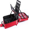 HEYUNDUO First Aid Kit Bag Rolling Medical Supplies Bag with Detachable Trolley, Nurse Rolling Bag Emergency Rescue Kit for Outdoor Hiking, Backpacking, Camping, Traveling(Red) view 3