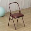 BERWDUXA Folding Yoga Chair, Yoga Auxiliary Chair Backless, Bend Back Chair, Non-Slip Yoga Chair, for Flexibility/Strength Training/Balance Handstand(Brown) view 1
