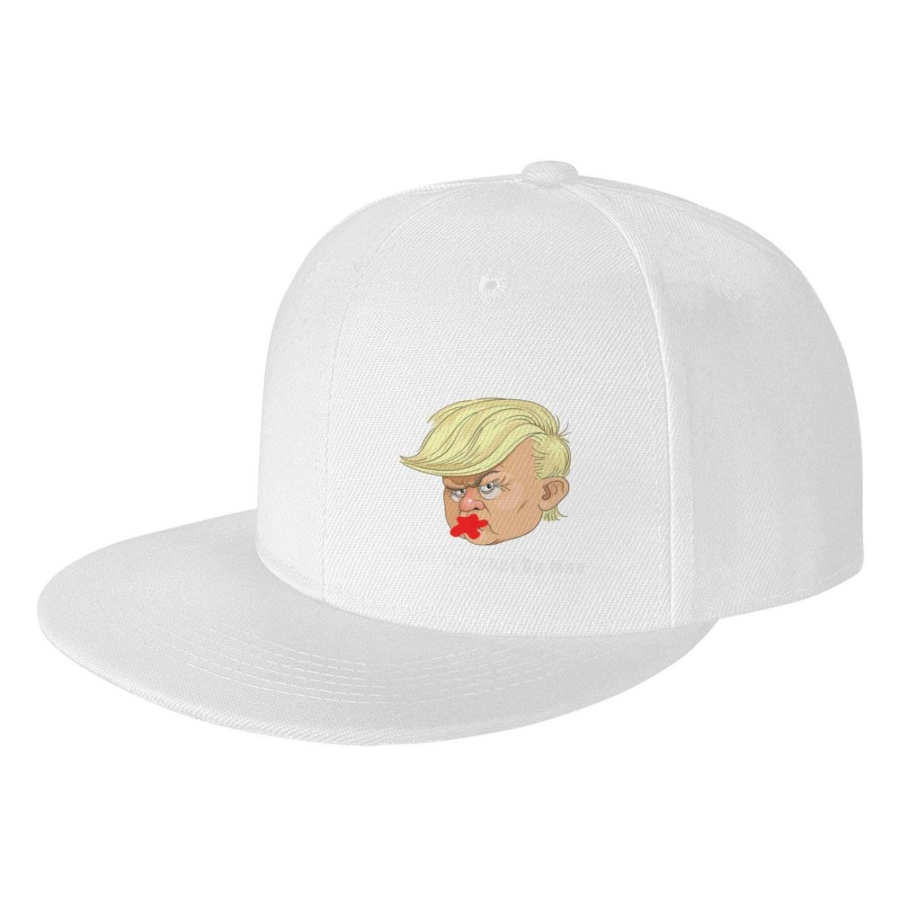 Will You Shut Up Man Hat Hip Hop Style Flat Bill Baseball Cap Adjustable Snapback Hats for Men Women White