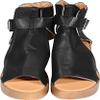 YEGBFLFF High Top Platform Sandals for Women Vintage Casual Fish Mouth Open Toe Buckle Hollow Chunky Wedge Booties Comfy Wedge Heel Roman Sandals (Black,10) view 3