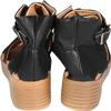 YEGBFLFF High Top Platform Sandals for Women Vintage Casual Fish Mouth Open Toe Buckle Hollow Chunky Wedge Booties Comfy Wedge Heel Roman Sandals (Black,10) view 4