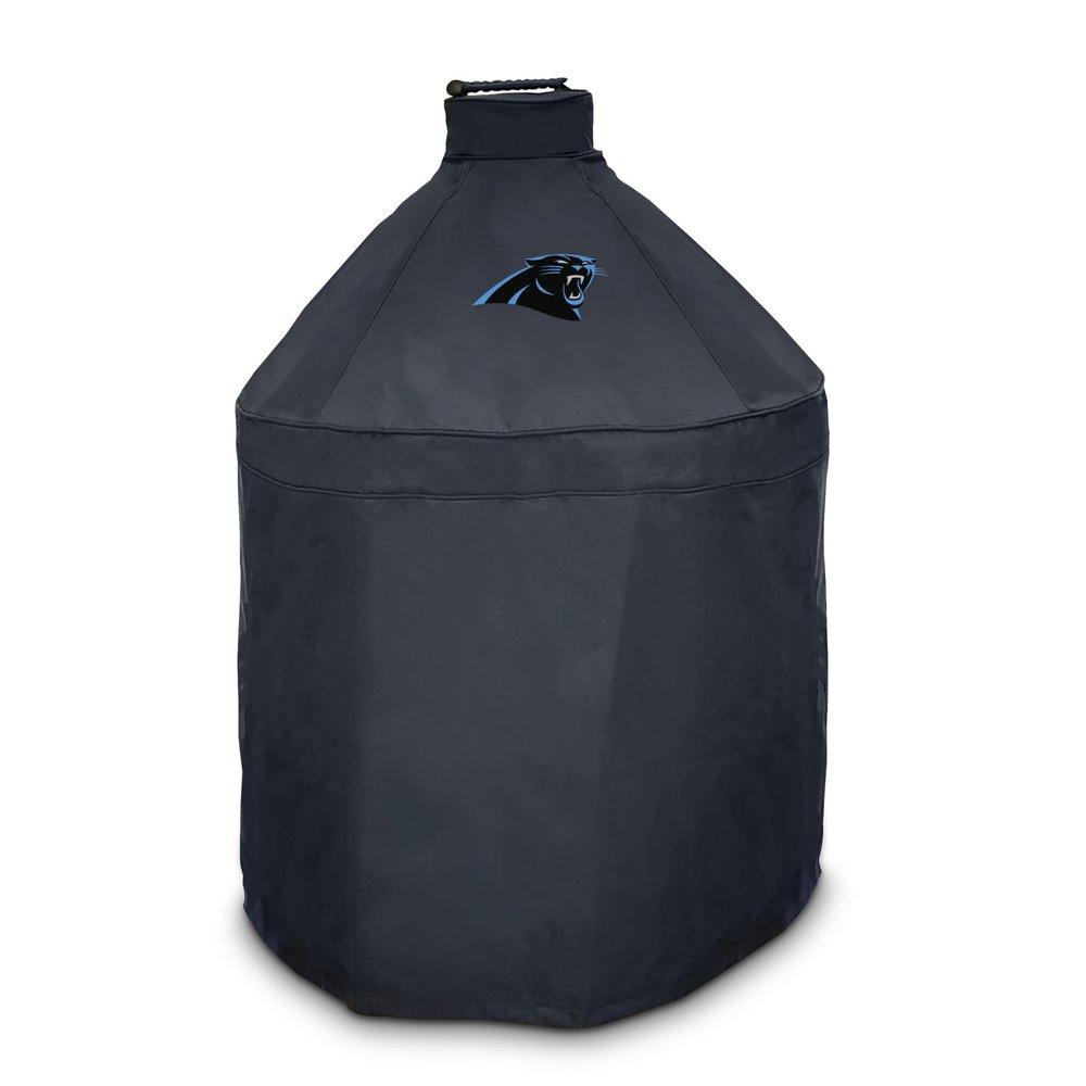 FANMATS 42786 NFL - Carolina Panthers - Black KAMADO Style Grill Cover with Primary Logo - 27" x 27" x 40"