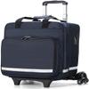 HEYUNDUO First Aid Kit Bag Rolling Medical Supplies Bag with Detachable Trolley, Nurse Rolling Bag Emergency Rescue Kit for Outdoor Hiking, Backpacking, Camping, Traveling(Blue) view 1