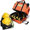 HEYUNDUO Emergency First Aid Bag, Portable First Aid Bag High Capacity Backpack, Waterproof Trolley Rolling Medical Bag(Orange) view 1