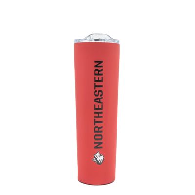 Decorvo Officially Licensed Collegiate Stainless Steel Tumbler - Double Walled Insulated Travel Tumbler with Slide Lid - 18 oz (Northeastern)