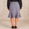 Allegra K Ruffle Hem Pencil Skirt for Women's Mermaid High Waist Business Elegant Casual Midi Skirts Large Light Purple view 2