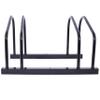 Donext Floor Bike Rack, Bike Parking Stand for up to 2 Bicycles, Outdoor Bicycles Rack for Yard & Garage Storage, Stable & Secure Bicycle Stand Up to 28", Holding Plates & Custom Spacing, Black view 1