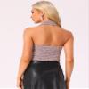 Allegra K Tweed Sleeveless Vest for Women's Halter Neck Button Front Collared Backless Casual Waistcoat Vest Small Pink view 3