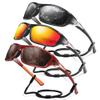Foliful 3 Pack Polarized Sports Sunglasses for Men, Mens Sunglasses Wrap Around UV400 Protection for Cycling Fishing Driving view 1