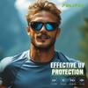 Foliful 3 Pack Polarized Sports Sunglasses for Men, Mens Sunglasses Wrap Around UV400 Protection for Cycling Fishing Driving view 3