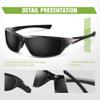 Foliful 3 Pack Polarized Sports Sunglasses for Men, Mens Sunglasses Wrap Around UV400 Protection for Cycling Fishing Driving view 4