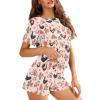 YORXINGY Pink Rooster Womens Short Sets for Summer Lounge Sets for Women 2 Piece Floral Luxury Loungewear Sets Casual Outfits Women Shorts Set Wear-Resistant for Daily Wear Outside Dates 5XL view 3