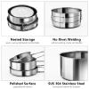 18/8 Stainless Steel Camping Cook Pot Set of 4 pcs, Camping Messware Kit, Camping Cooking Set, Backpacking Camping Cookware, Picnic Camping Cooking Mess Kit view 2