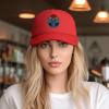 Twin Devil Monsters Baseball Cap Women Men Hat Adjustable Mesh Cap Outdoors Sun Hat Red view 3