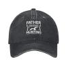 Father and Daughter Hunting Partners for Life Baseball Cap Women Men Hat Vintage Trucker Sun Hat Dad Cowboy Hats Black view 2