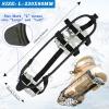 2 Pairs Ice Cleats for Shoes and Boots, Universal Micro Shoe Spikes for Snow and Ice, Non Slip Hiking Spikes 24 Steel Studs Snow Crampons Gripper Spike for Winter Walking Ice Fishing Climbing Hiking view 2