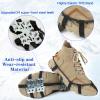 2 Pairs Ice Cleats for Shoes and Boots, Universal Micro Shoe Spikes for Snow and Ice, Non Slip Hiking Spikes 24 Steel Studs Snow Crampons Gripper Spike for Winter Walking Ice Fishing Climbing Hiking view 3