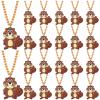 KeeStar 24 Pack Beaver Necklace Party Favors for Wild Animal Themed Baby Shower, Birthday Party Goodie Bag FillersSchool Carnival Rewards, Photography Props, Home Decorations, Classroom Prize view 1