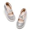 Otter MOMO Toddler/Little Girls Flower Girl Ballerina Flats Shoes Slip-on School Party Silver Dress Shoes Size 5 view 1