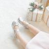 Otter MOMO Toddler/Little Girls Flower Girl Ballerina Flats Shoes Slip-on School Party Silver Dress Shoes Size 5 view 4