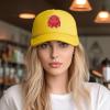 Angry Rambutan Baseball Cap Women Men Hat Adjustable Mesh Cap Outdoors Sun Hat Yellow view 3