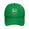 A Boy Who Likes to Drink Cold Coke Baseball Cap Women Men Hat Adjustable Mesh Cap Outdoors Sun Hat Green view 2