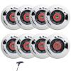 GXBHSP Inline Skate Wheels 72mm 76mm 80mm Inline Skate Replacement Wheels with Bearings Installed for Indoor and Outdoor (White,80mm)