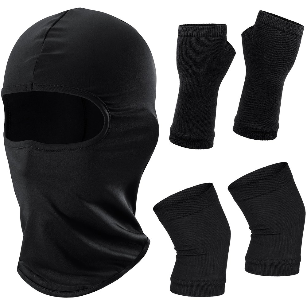 3PCS Anime Costume Ninja Costume Ninja Accessories Role Cosplay Outfit Halloween Fancy Cool Costume(L)