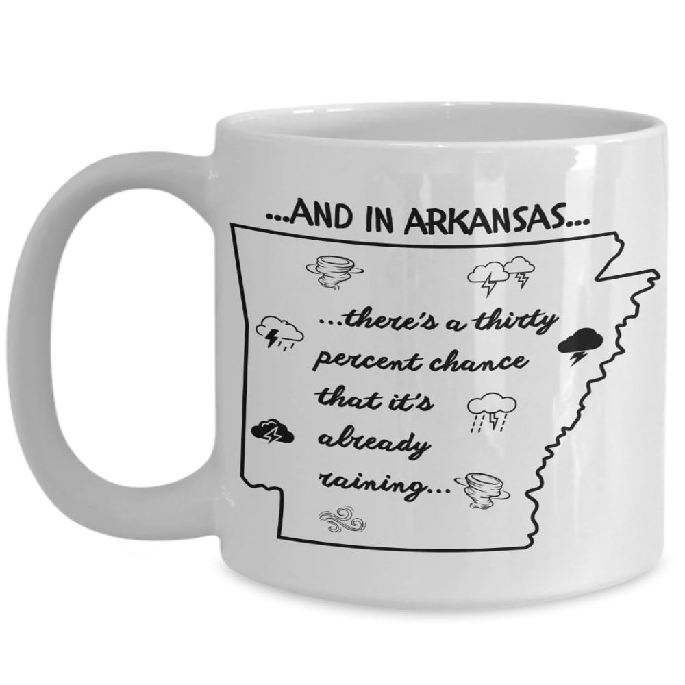 Arkansas Map, Arkansas Mug, Arkansas Weather, conway arkansas,