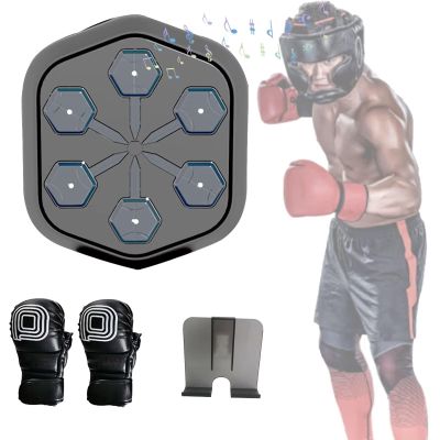 YXCUSAM Music Boxing Machine, Smart Boxing Target with Boxing Gloves/Bracket, Suitable for Gym, Office