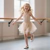 Otter MOMO Toddler/Little Girls Flower Girl Ballerina Flats Shoes Slip-on School Party White Dress Shoes Size 11 view 3